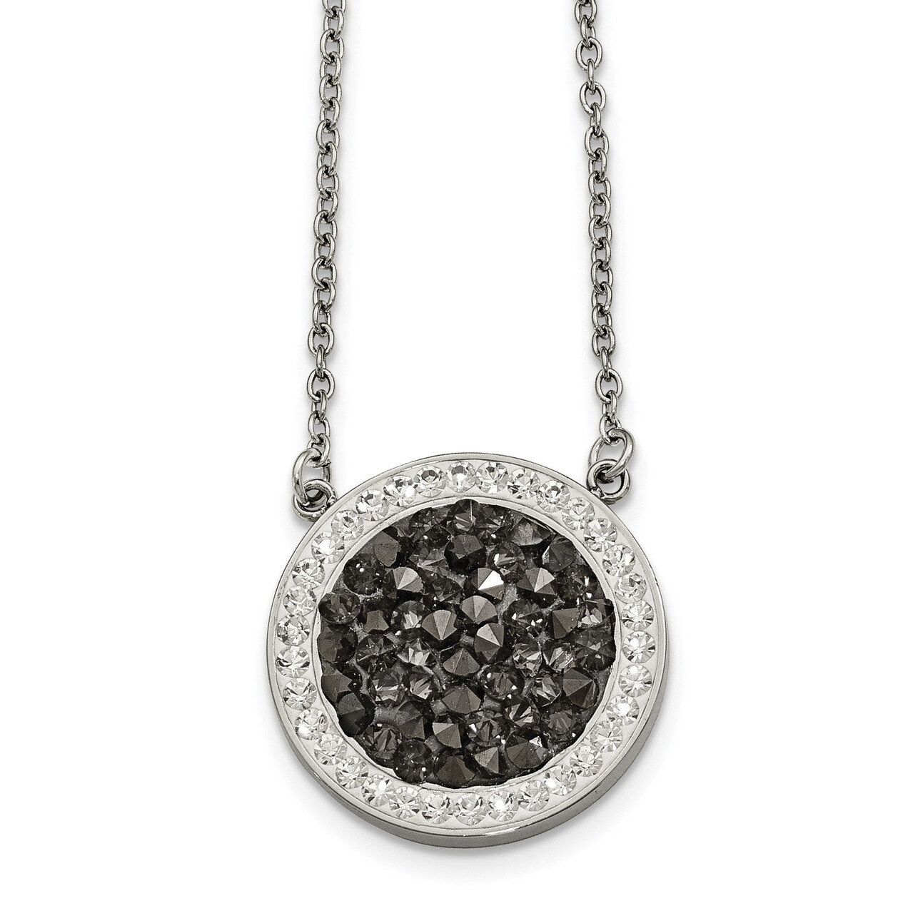 Crystal 2mm Necklace Stainless Steel Polished SRN2160-18 by Chisel, MPN: SRN2160-18, 191101645433