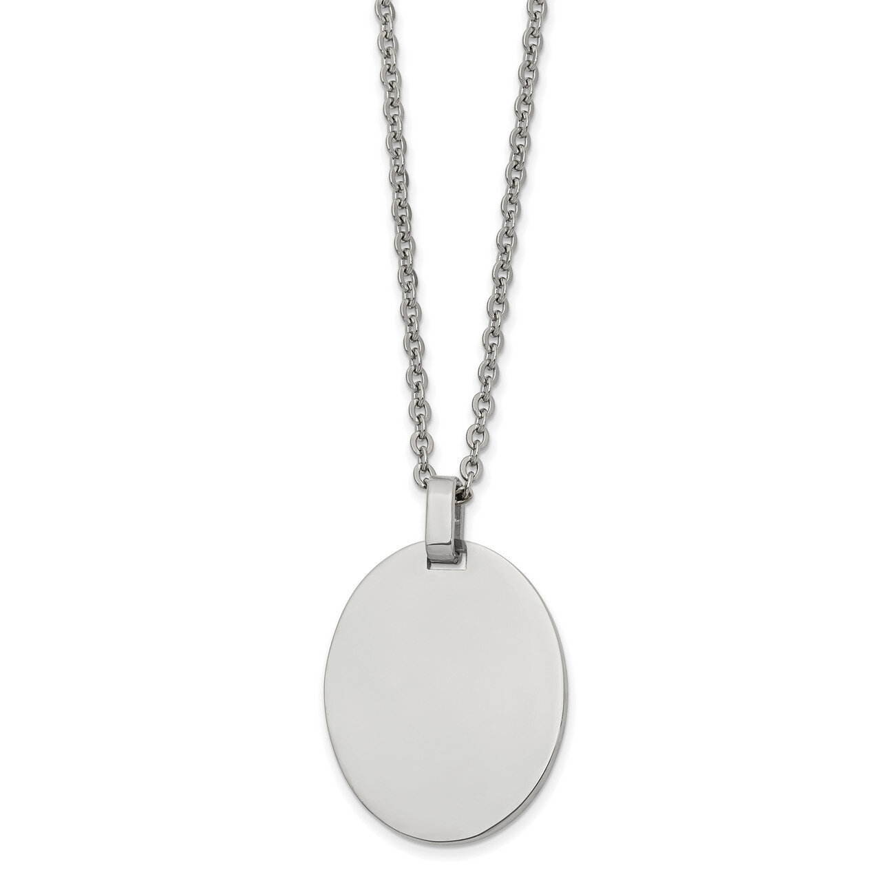 Oval 22 Inch Necklace Stainless Steel Polished SRN2513-22 by Chisel, MPN: SRN2513-22, 191101020056