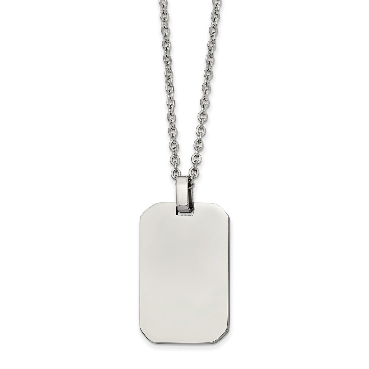 Rectangle 22 Inch Necklace Stainless Steel Polished SRN2515-22 by Chisel, MPN: SRN2515-22, 19110167…