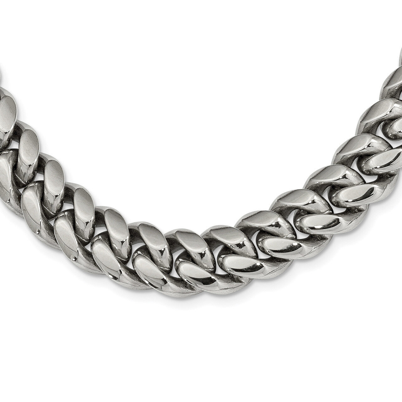 24 Inch Curb Chain Necklace Stainless Steel Polished SRN2529-24