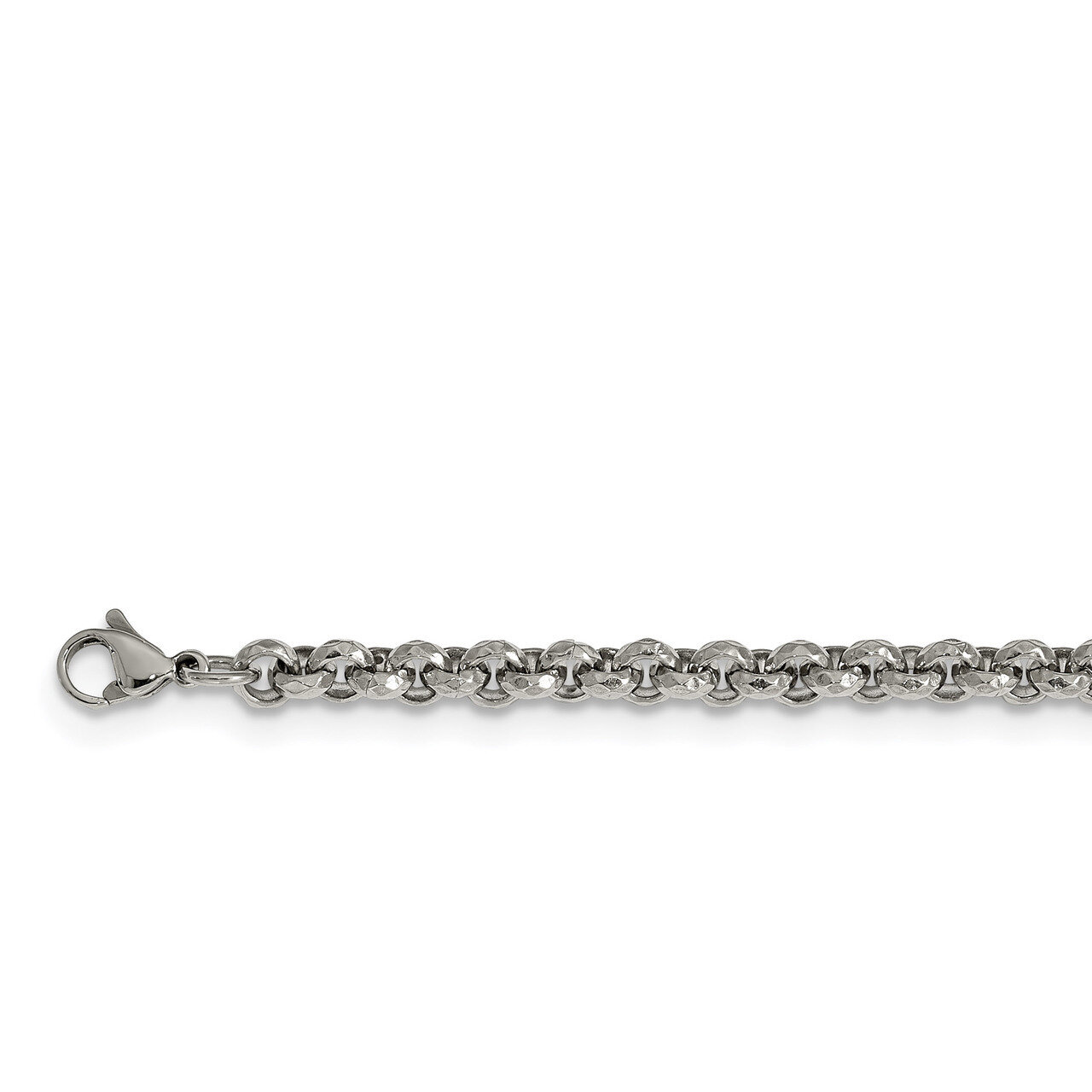 Textured Fancy Rolo 18 Inch Chain Stainless Steel Polished SRN2546