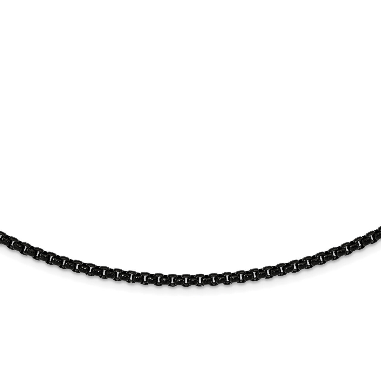 Black IP-plated 18 inch Box Chain Stainless Steel Polished SRN2710 by Chisel, MPN: SRN2710, 1911010…