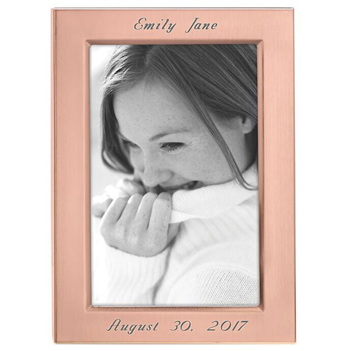 Reed and Barton Engravable Classic Rose Gold Picture Frame 4 x 6 Inch 876309, MPN: 876309, 73509225…