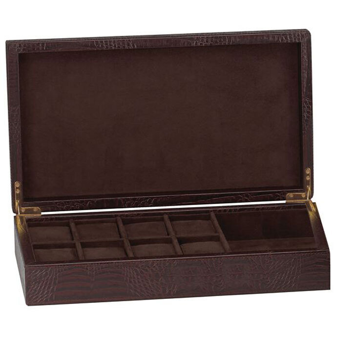 Reed and Barton Dylan Leather Watch And Accessory Box 877071