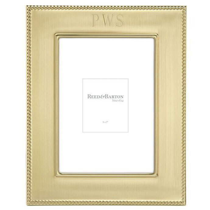 Reed and Barton Engravable Lyndon Gold Picture Frame 5 x 7 Inch 876314