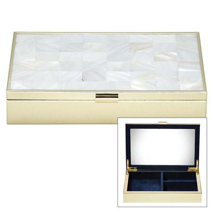 Reed and Barton Mother of Pearl Gold Jewelry Box 877063, MPN: 877063, 735092259349