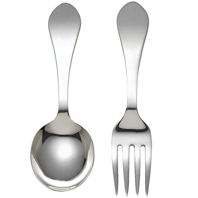 Reed and Barton Engravable Pointed Antique Baby Flatware Set 2 Piece 865223