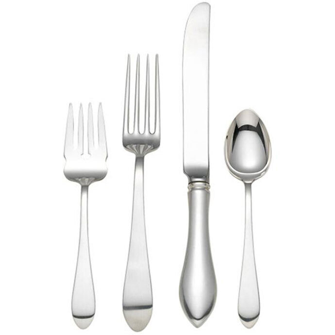 Reed and Barton Pointed Antique Flatware 4 Piece Place Setting Dinner 5930898, MPN: 5930898, 735092…