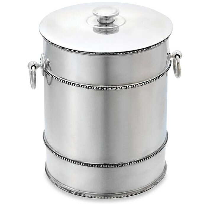 Reed and Barton Engravable Banded Bead Ice Bucket 865287