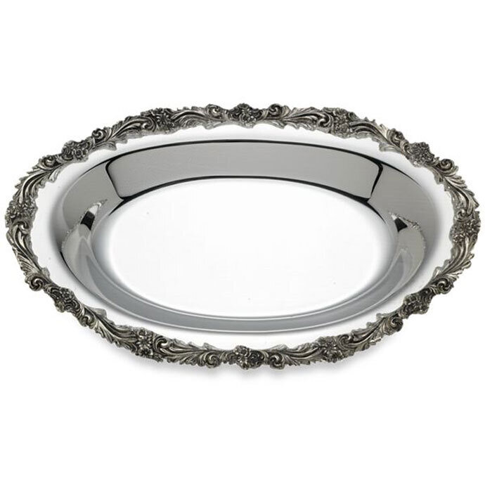 Reed and Barton Engravable Burgundy Oval Bread Tray 12 Inch 865157, MPN: 865157, 735092251763