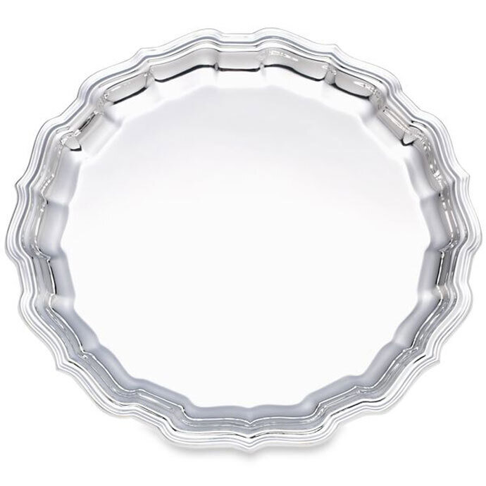 Reed and Barton Engravable Chippendale Round Tray 14 1/2 865169, MPN: 865169, 735092251886