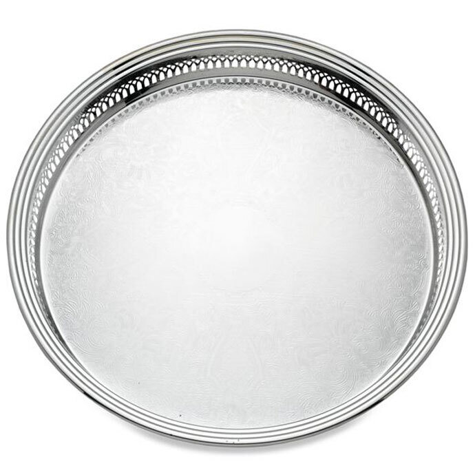 Reed and Barton Engravable Gallery Round Tray (373) 865193, MPN: 865193, 735092252128