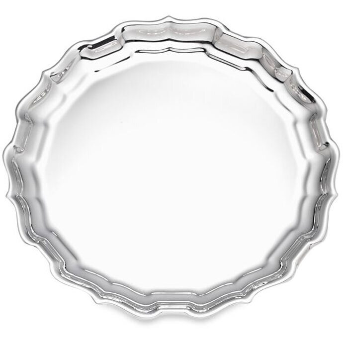 Reed and Barton Engravable Chippendale Round Tray 12 Inch 865168, MPN: 865168, 735092251879