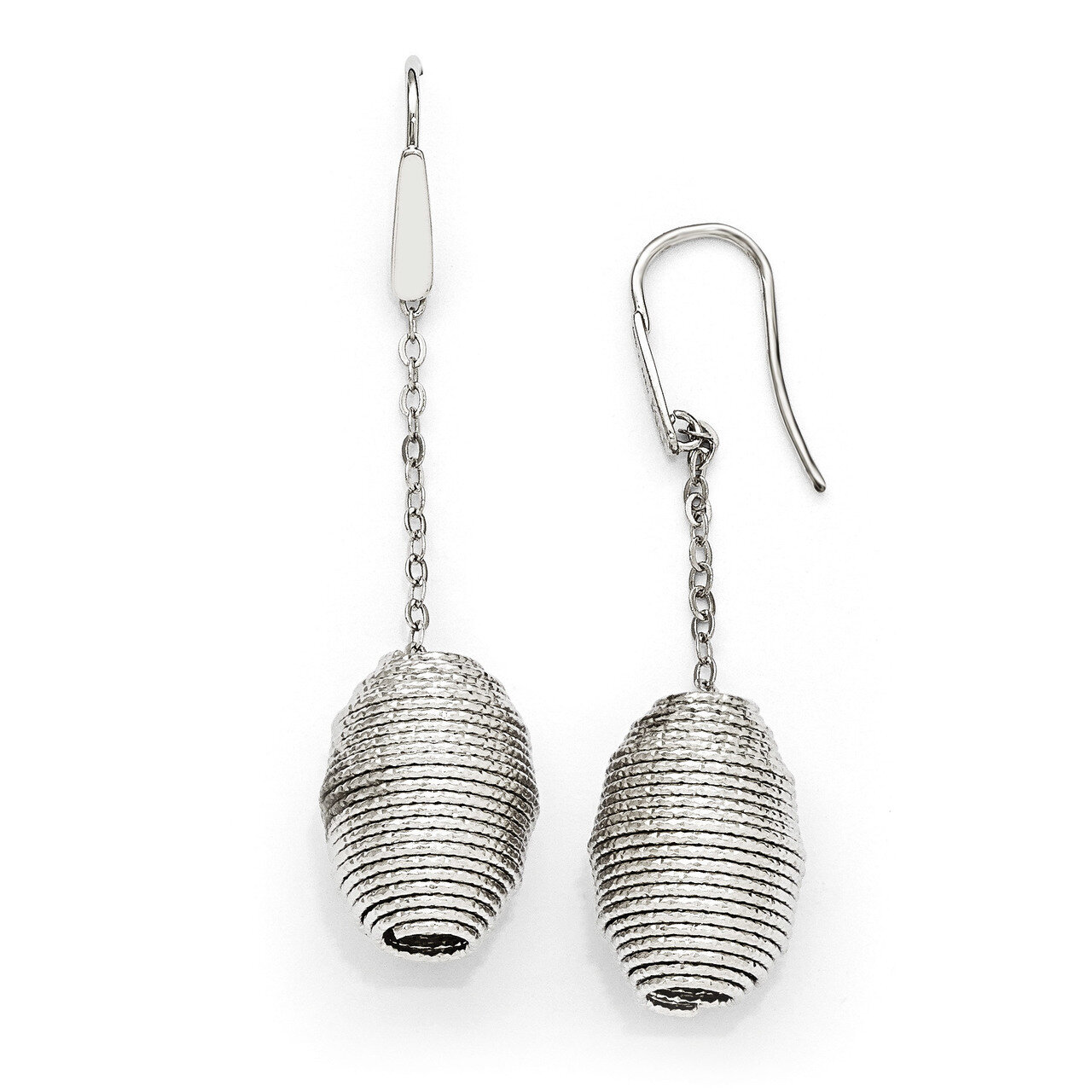 Diego Massimo Rhodium-plated Hive-shape Earrings Bronze DME118