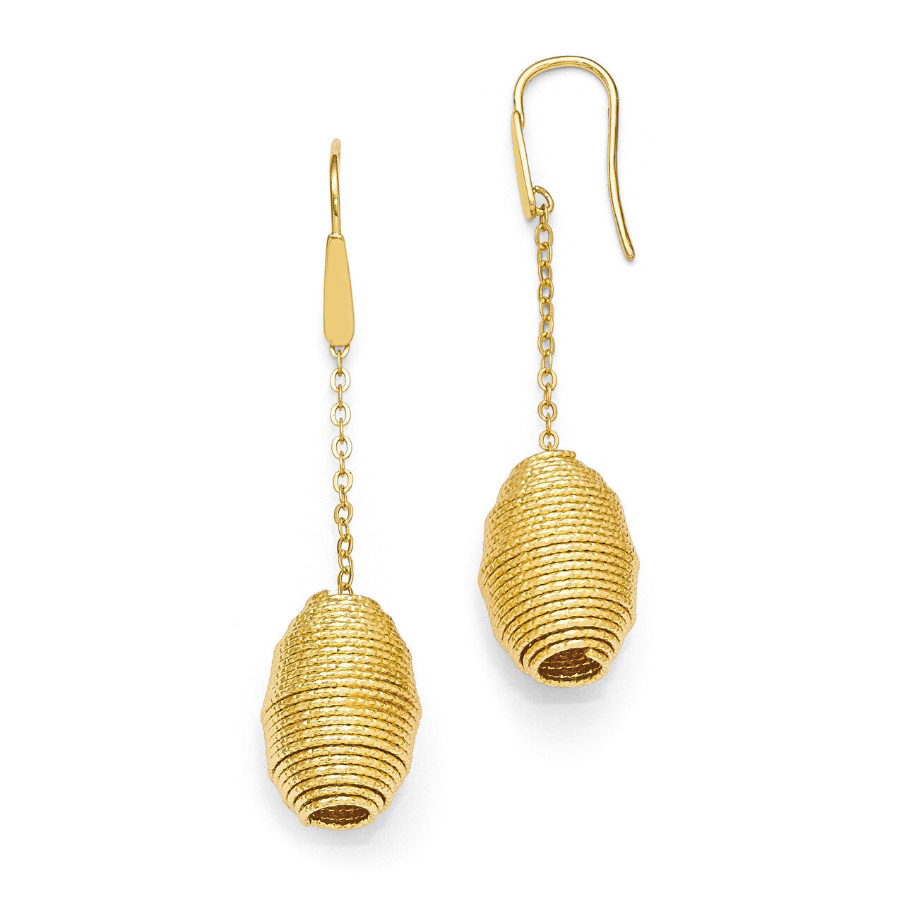 Diego Massimo Textured Gold-tone Hive-shaped Earrings Bronze DME135