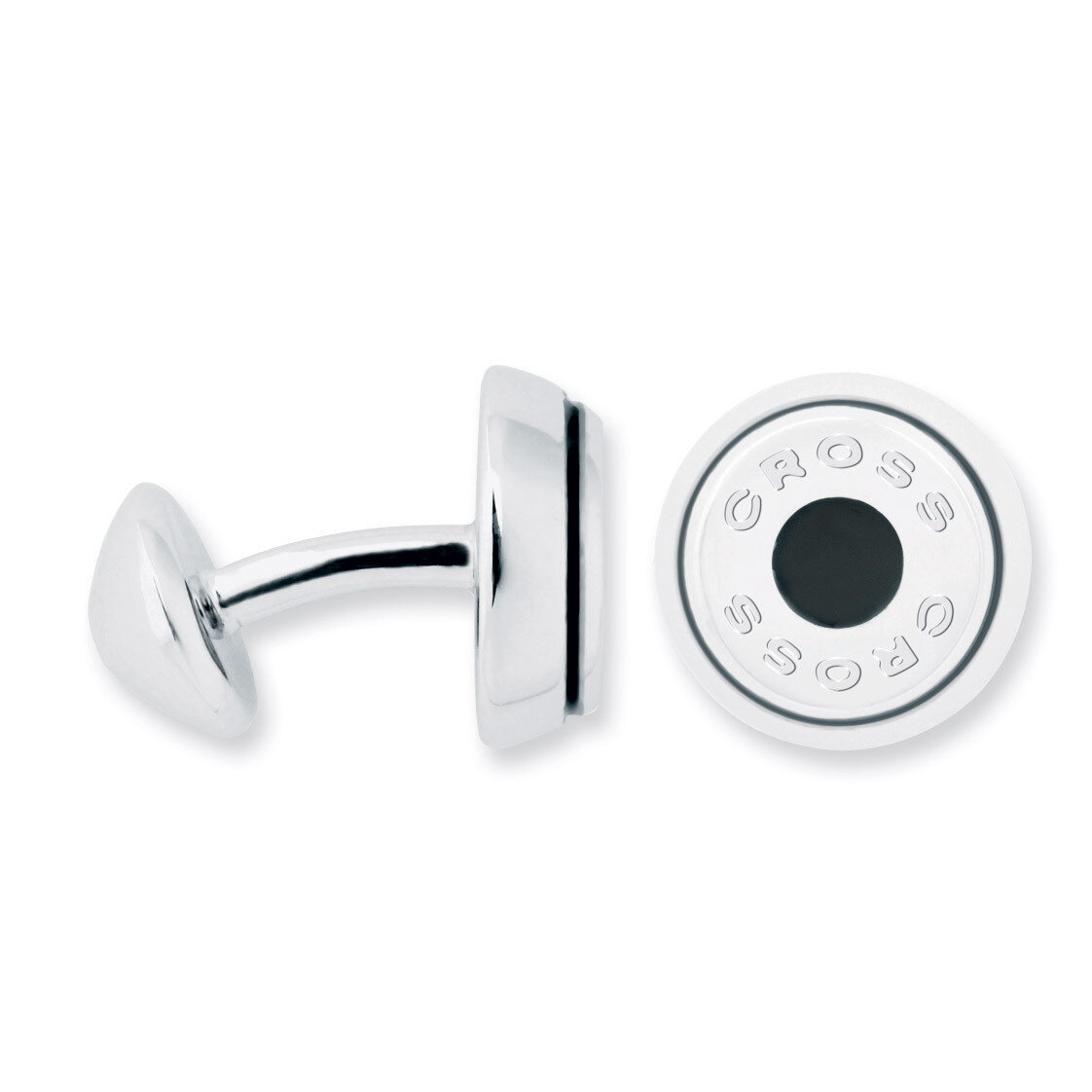 Conical Collection Rhodium and Enamel Cuff Links GP9157