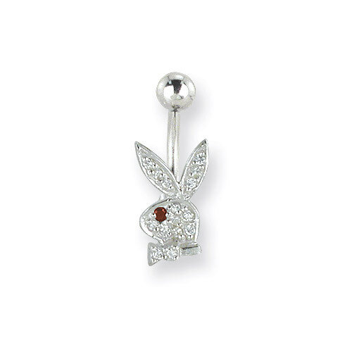 Playboy Red Eye Crystal Belly Ring PBB119