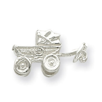 Baby Carriage Charm Sterling Silver QC1041