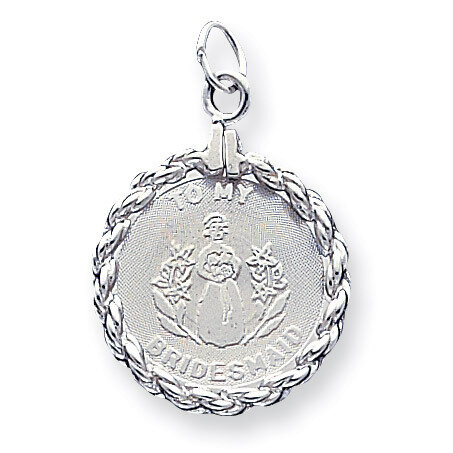 To My Bridesmaid Disc Charm Sterling Silver QC1488