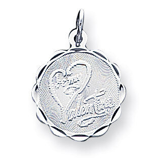 Be My Valentine Disc Charm Sterling Silver QC2261