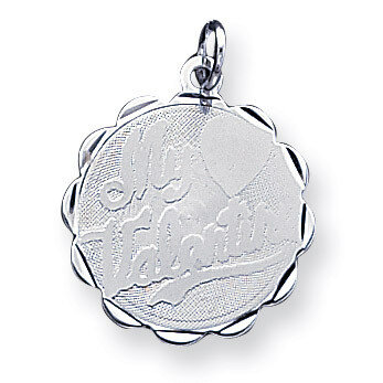 My Valentine Disc Charm Sterling Silver QC2263