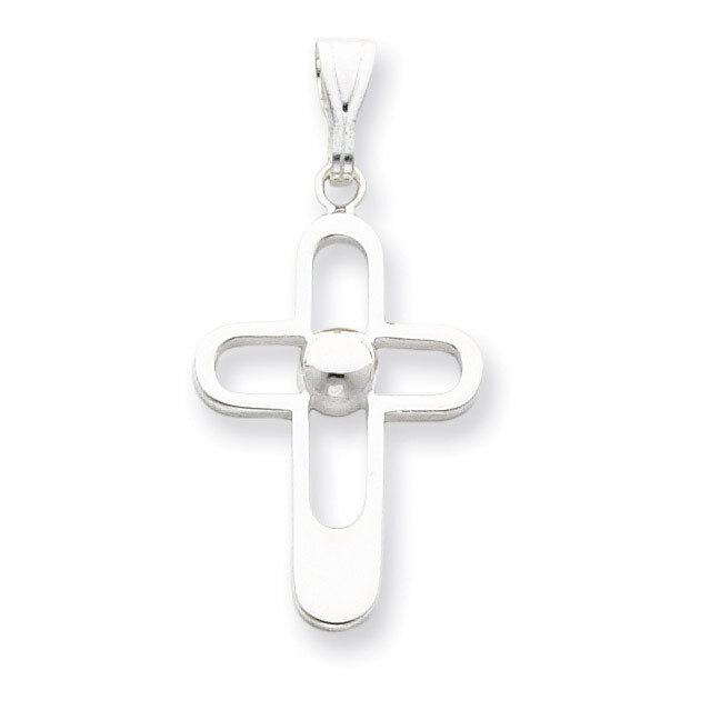 Polished Cross Pendant Sterling Silver QC3250