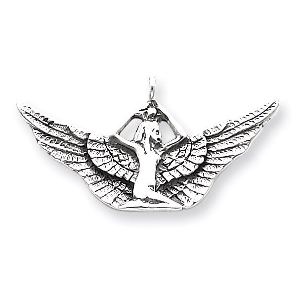 Antiqued Fairy Pendant Sterling Silver QC3910