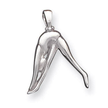 Person Stretching Pendant Sterling Silver QC5108