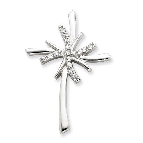 CZ Cross Pendant Sterling Silver QC5362