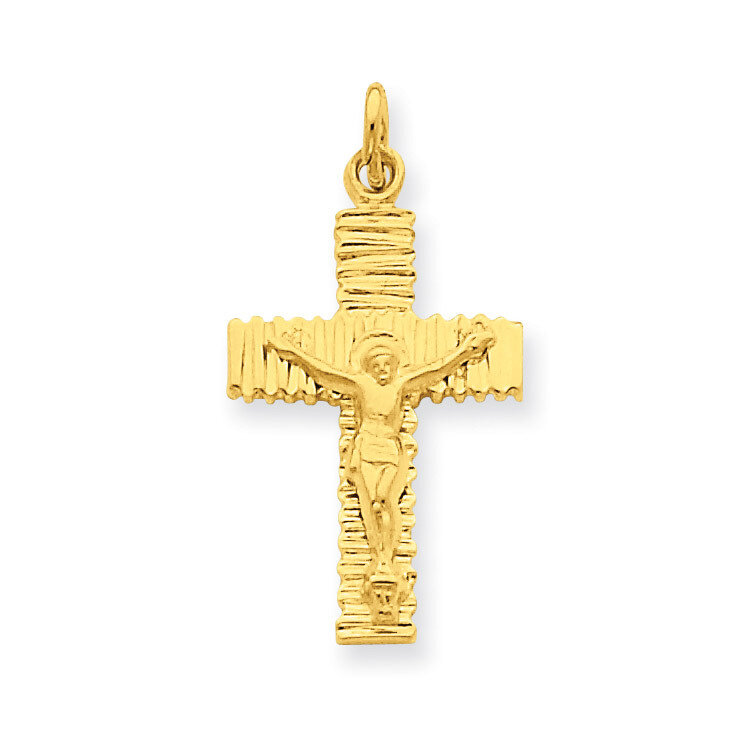 24k Gold -plated Crucifix Charm Sterling Silver QC5452