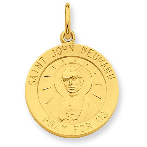 24k Gold-plated St. John Neuman Medal Sterling Silver QC5776