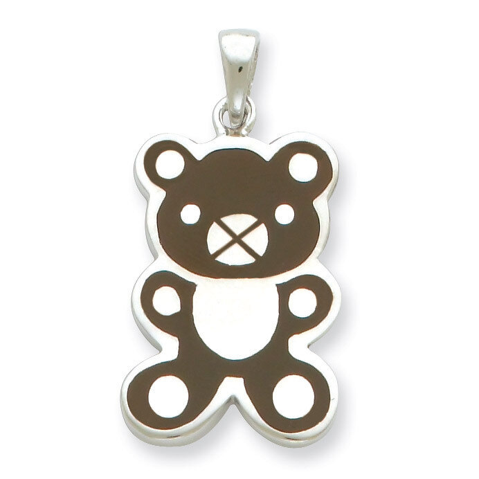 Teddy Bear Pendant Sterling Silver QC6573