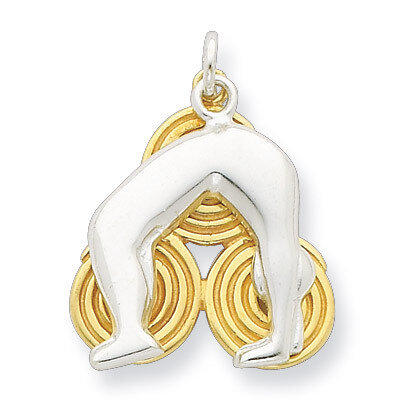 Yoga Person Charm Sterling Silver QC6789