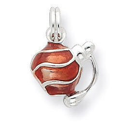 Enamel Perfume Bottle Charm Sterling Silver QC7077