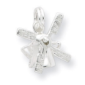 Polished Windmill Charm Sterling Silver QC7090