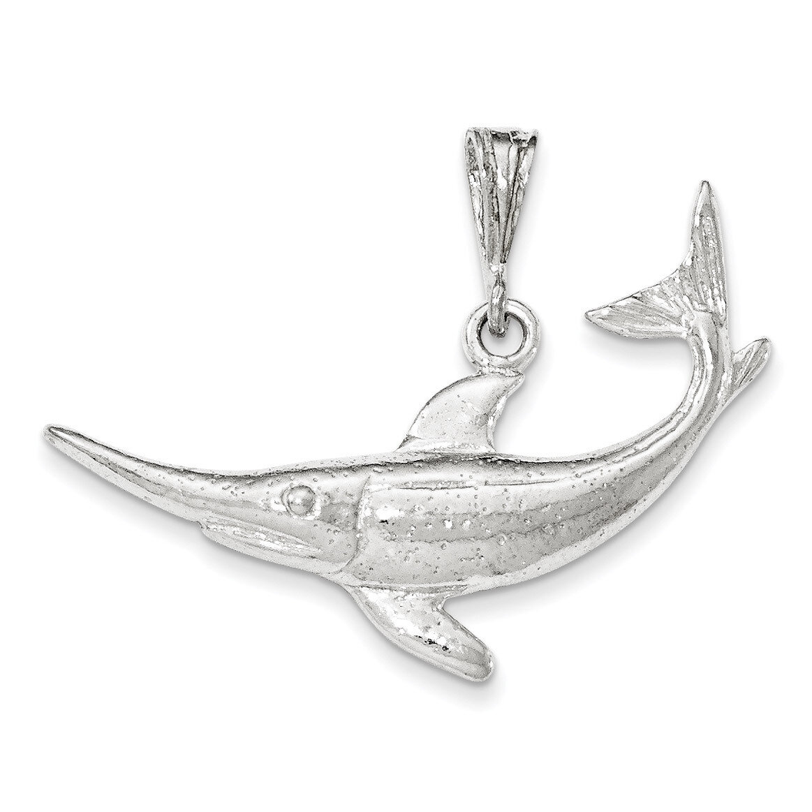 Polished Fish Pendant Sterling Silver QC8734