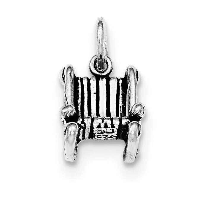 Antiqued Rocking Chair Pendant Sterling Silver QC8803