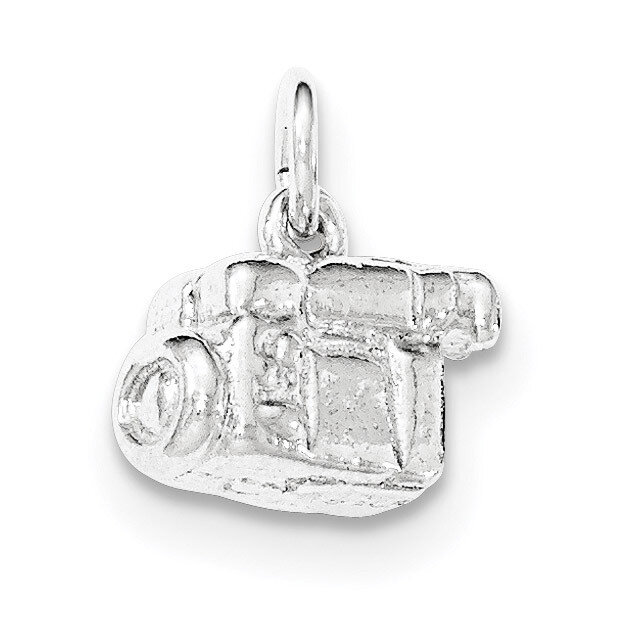 Polished 3-D Video Camera Pendant Sterling Silver QC8812