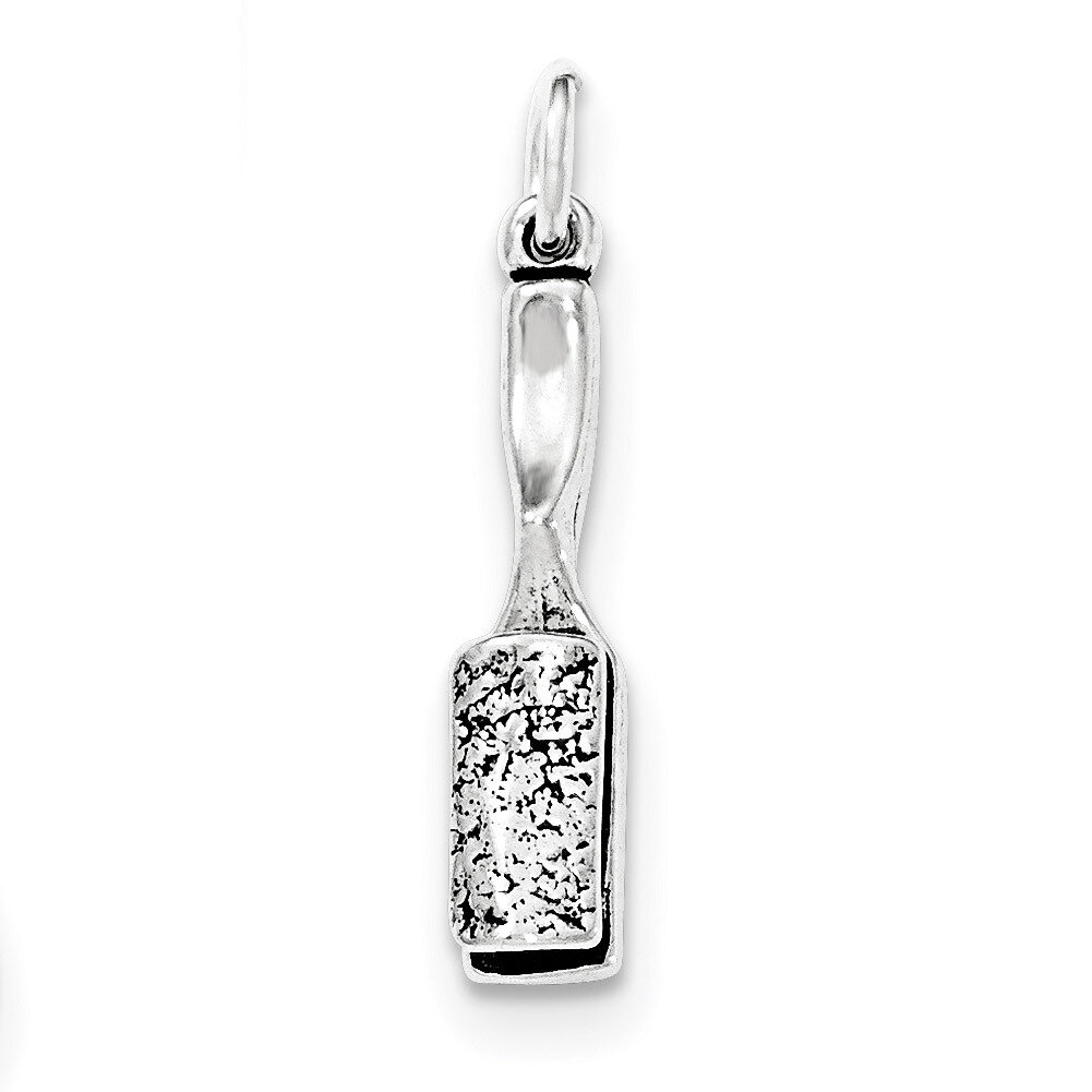 Antiqued Hair Brush Pendant Sterling Silver QC8813