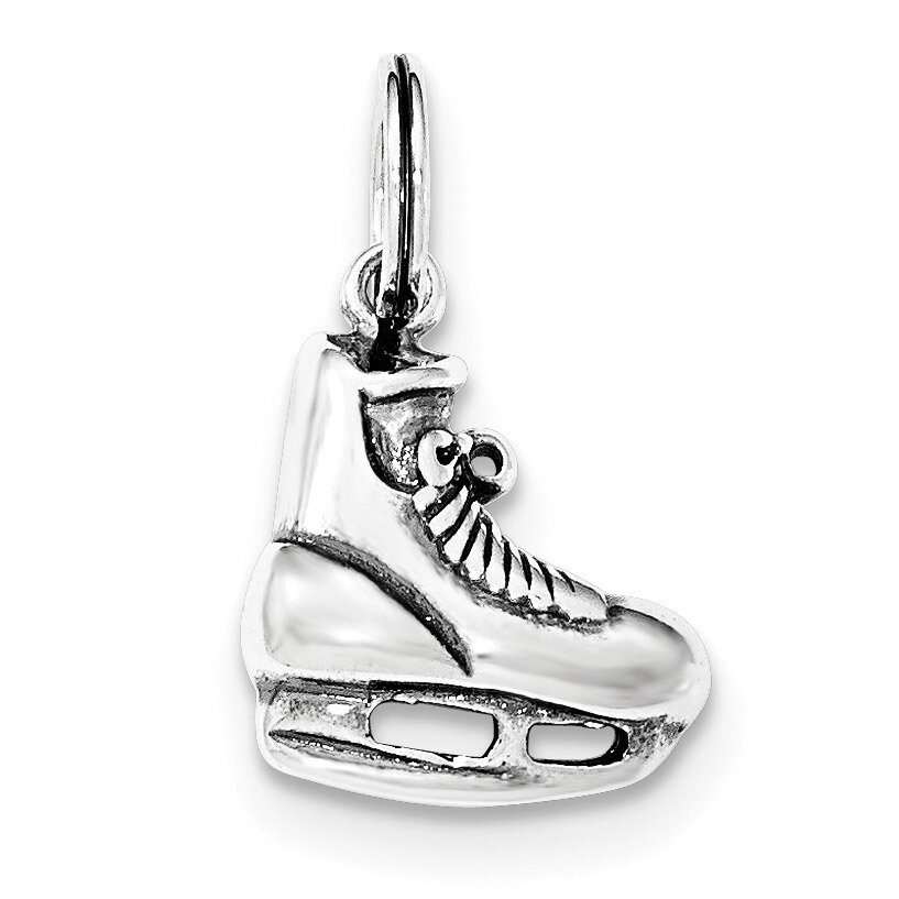 Polished Ice Skate Pendant Sterling Silver QC8868