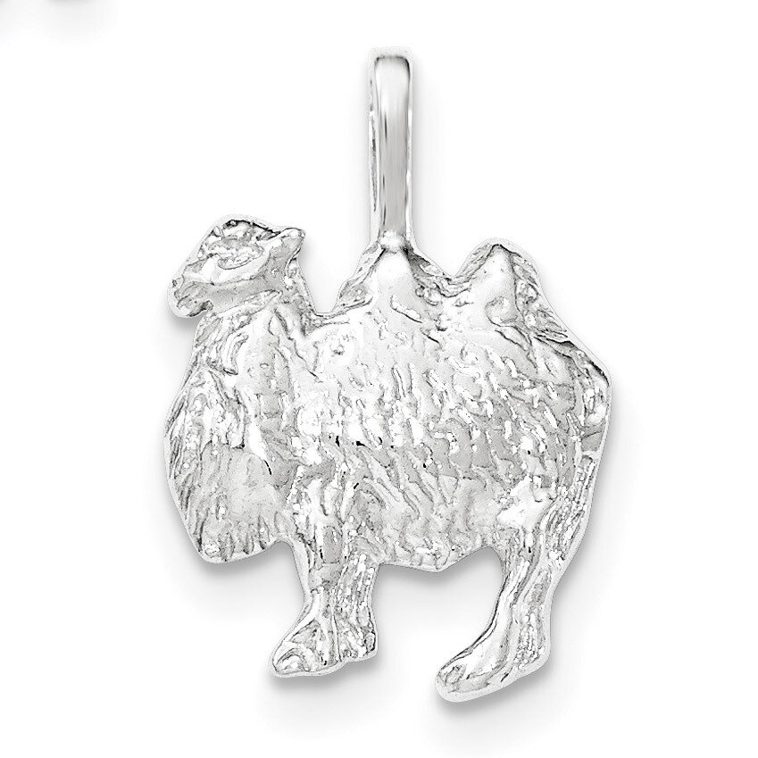Polished &amp; Textured Camel Chain Slide Pendant Sterling Silver QC8910