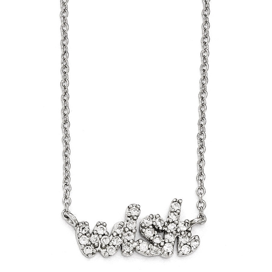 CZ WISH 18in. Necklace Sterling Silver QCM1202-18