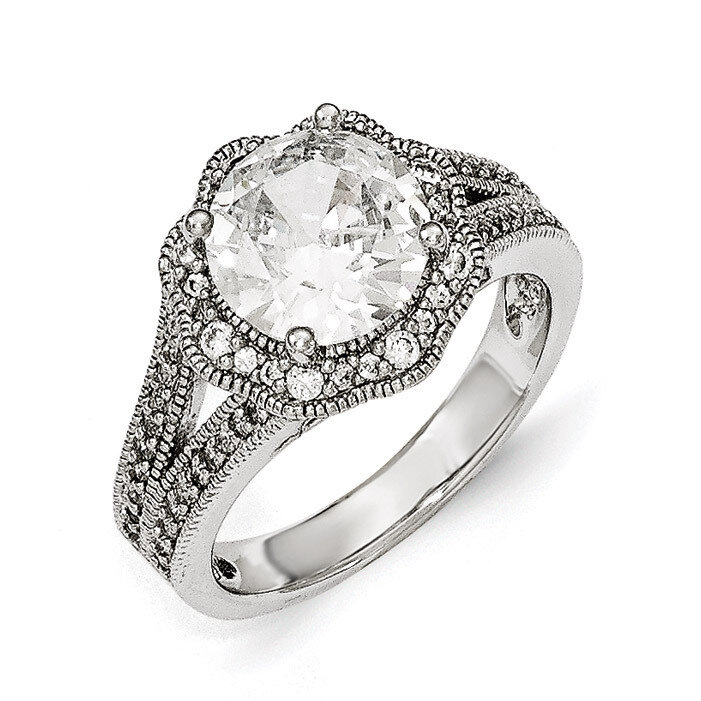 CZ Fancy Ring Sterling Silver QCM1363-6