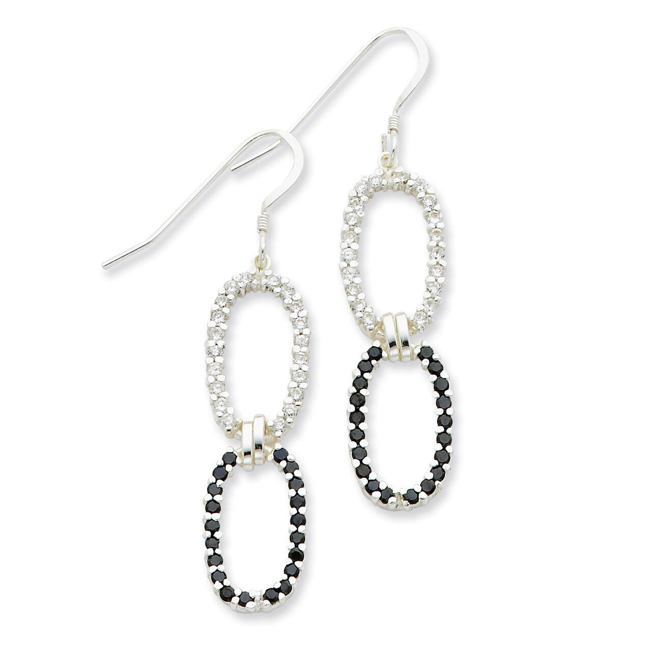 Fancy Dangle Earrings Sterling Silver QE5250