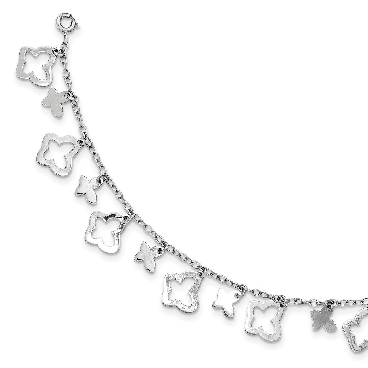 Polished Butterfly Bracelet Sterling Silver QG3804-7
