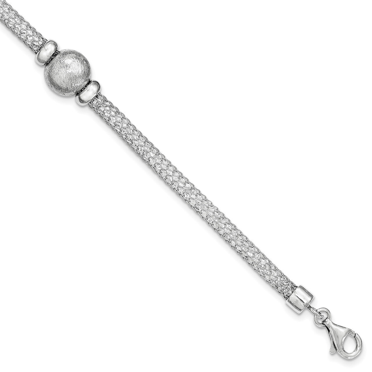 Polished Crystal Bracelet Sterling Silver QG3851-7.5