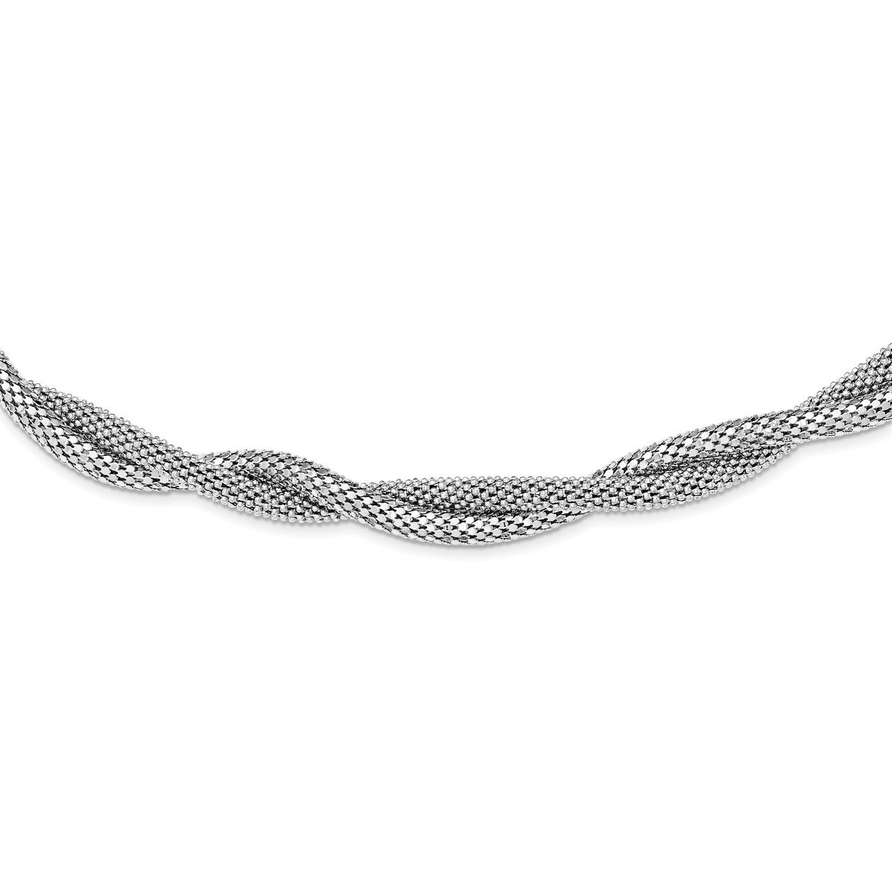 Twisted Mesh Necklace Sterling Silver QG3852-18
