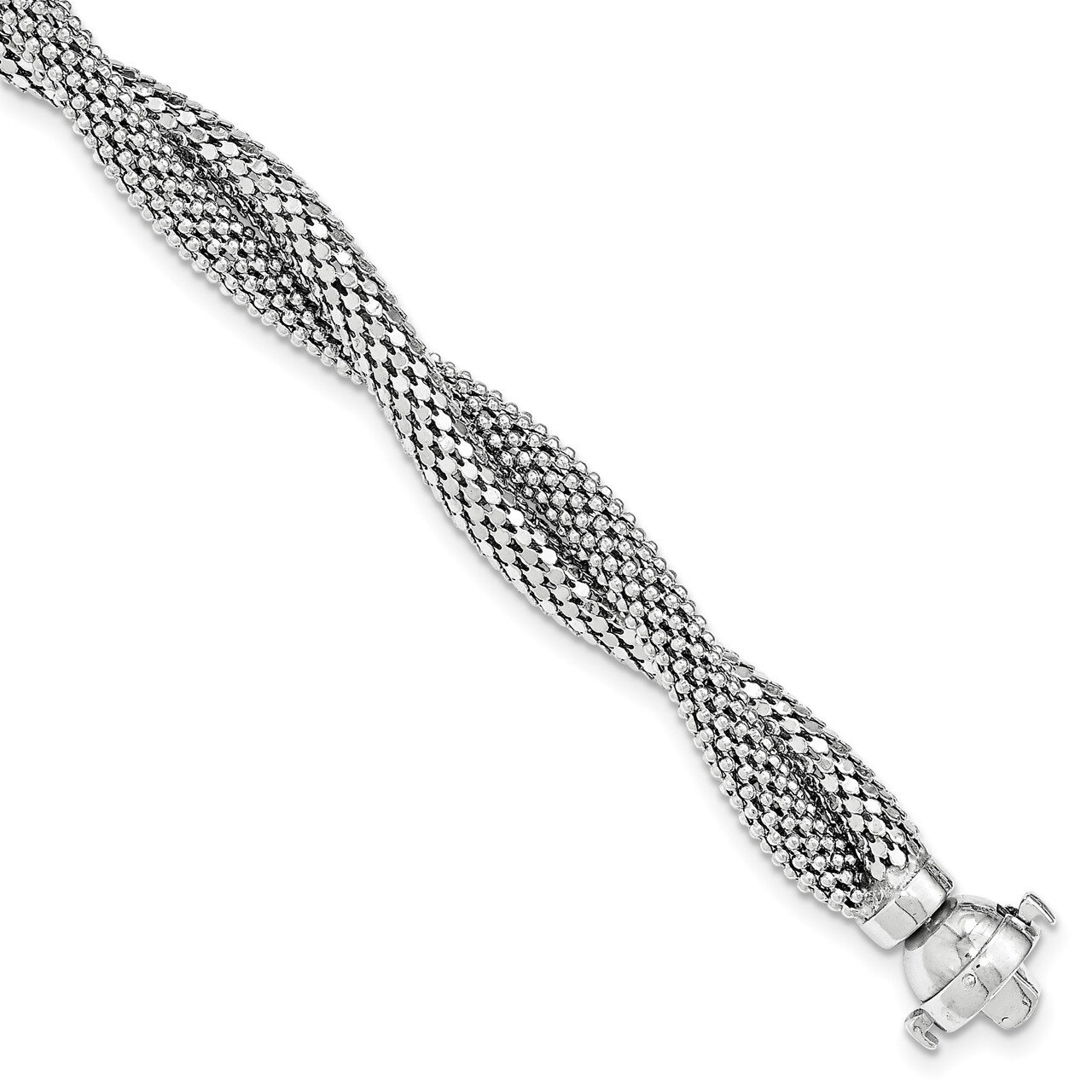 Twisted Mesh Bracelet Sterling Silver QG3852-7.5