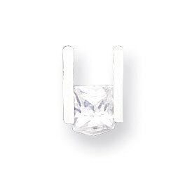 CZ Pendant &amp; Chain Sterling Silver QH561-18