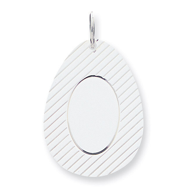 Engravable Disc Charm Sterling Silver QM491/35